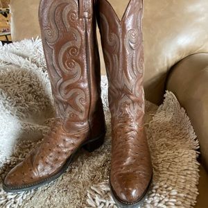 Custom Tony Lama Ostrich Quill boots!